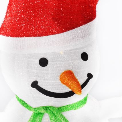 Brilagi - LED Christmas outdoor decoration 40xLED/3xAA IP44 snowman