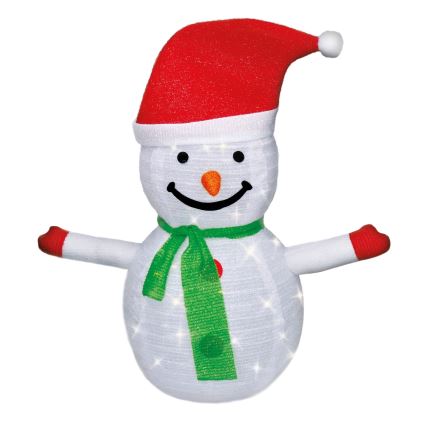 Brilagi - LED Christmas outdoor decoration 40xLED/3xAA IP44 snowman
