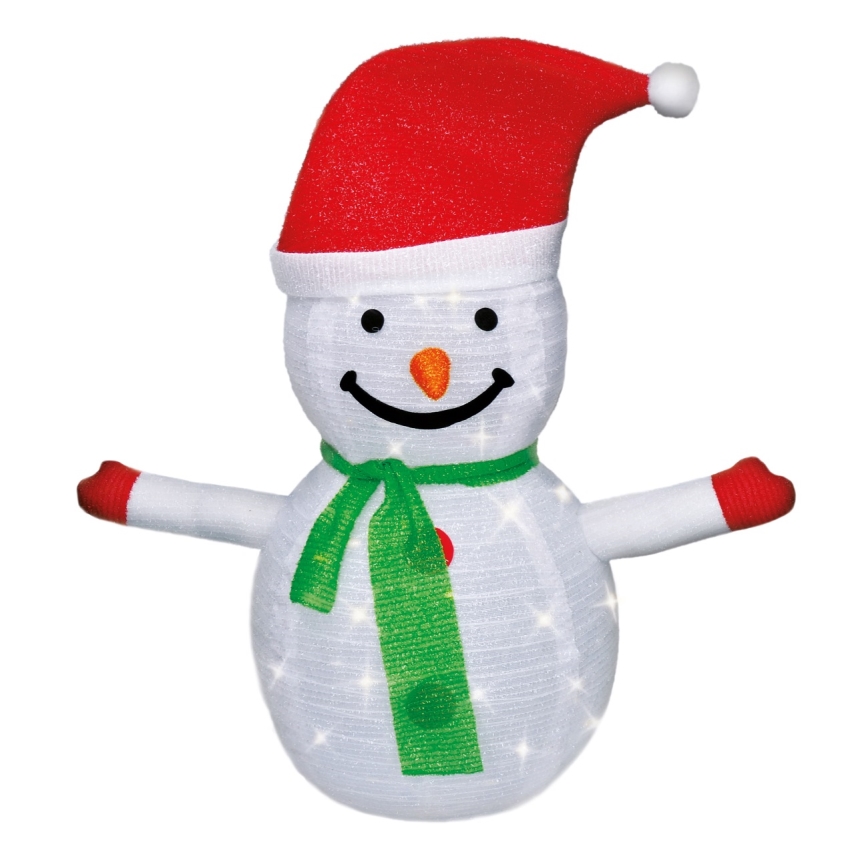 Brilagi - LED Christmas outdoor decoration 40xLED/3xAA IP44 snowman