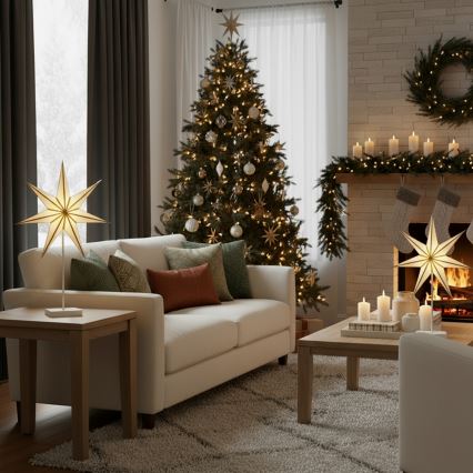 Brilagi - LED Christmas Star Decoration, 66x40 cm, LED/3xAA