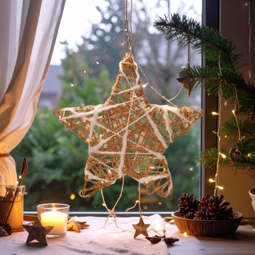 Brilagi - LED Christmas Star Decoration LED/2xAA