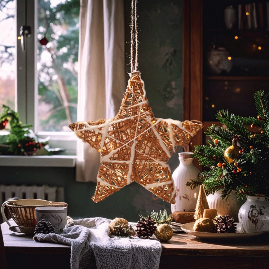 Brilagi - LED Christmas Star Decoration LED/2xAA