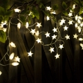 Brilagi - LED Christmas string lights 40xLED/3xAA 1,8m warm white stars