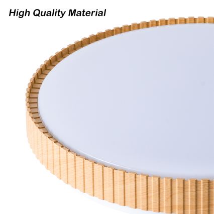 Brilagi - CORVO LED Dimmable Ceiling Light LED/72W/230V 3000-6000K wood-effect finish dia. 50 cm + remote control