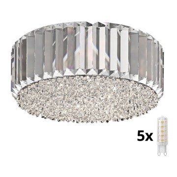 Brilagi - LED Crystal ceiling light GLAMOUR 5xG9/42W/230V