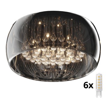 Brilagi - LED Crystal ceiling light JEWEL 6xG9/42W/230V