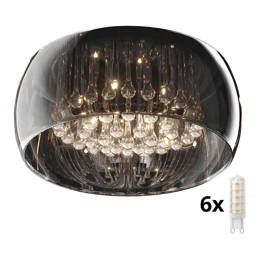 Brilagi - LED Crystal ceiling light JEWEL 6xG9/42W/230V