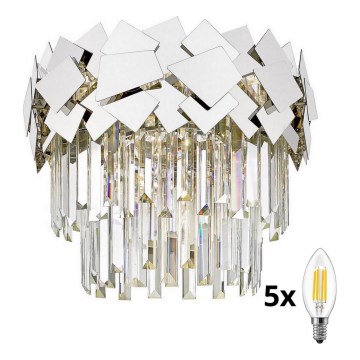 Brilagi - LED Crystal ceiling light MIRAGE 5xE14/40W/230V