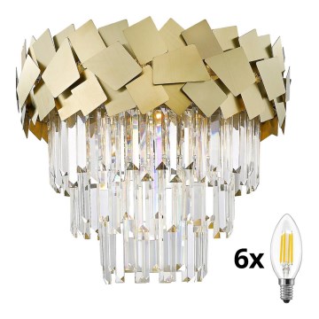 Brilagi - LED Crystal ceiling light MIRAGE 6xE14/40W/230V
