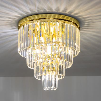 Brilagi - LED Crystal ceiling light MOZART 5xE14/40W/230V gold
