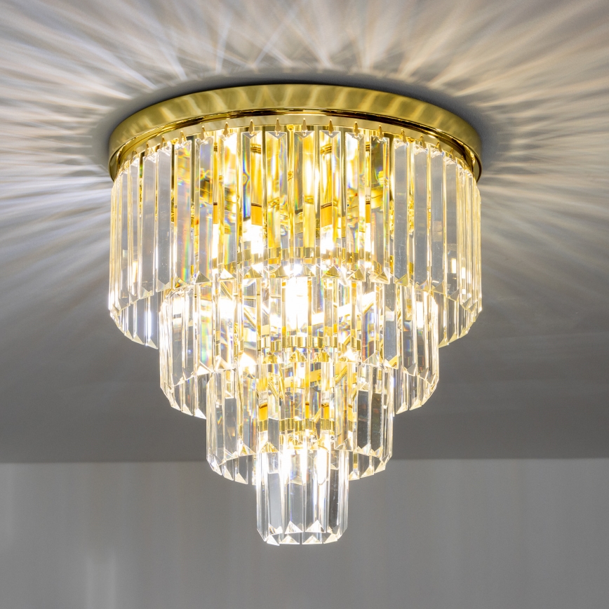 Brilagi - LED Crystal ceiling light MOZART 5xE14/40W/230V gold