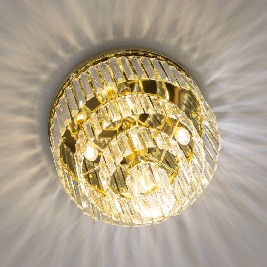 Brilagi - LED Crystal ceiling light MOZART 5xE14/40W/230V gold