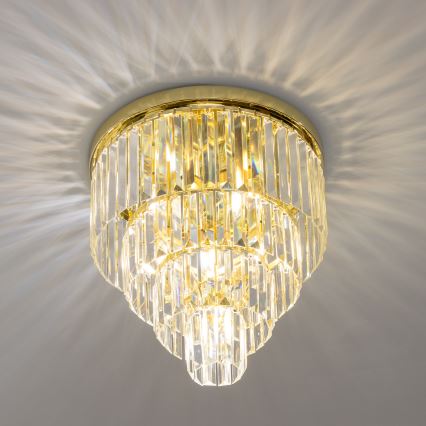 Brilagi - LED Crystal ceiling light MOZART 5xE14/40W/230V gold