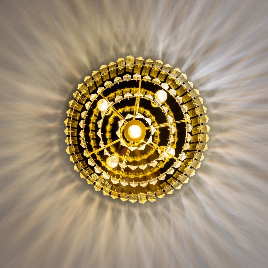 Brilagi - LED Crystal ceiling light MOZART 5xE14/40W/230V gold