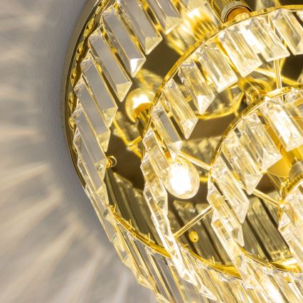 Brilagi - LED Crystal ceiling light MOZART 5xE14/40W/230V gold