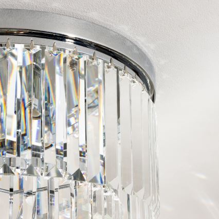 Brilagi - LED Crystal Ceiling Light MOZART 5xE14/40W/230V Ø 40 cm Polished Chrome