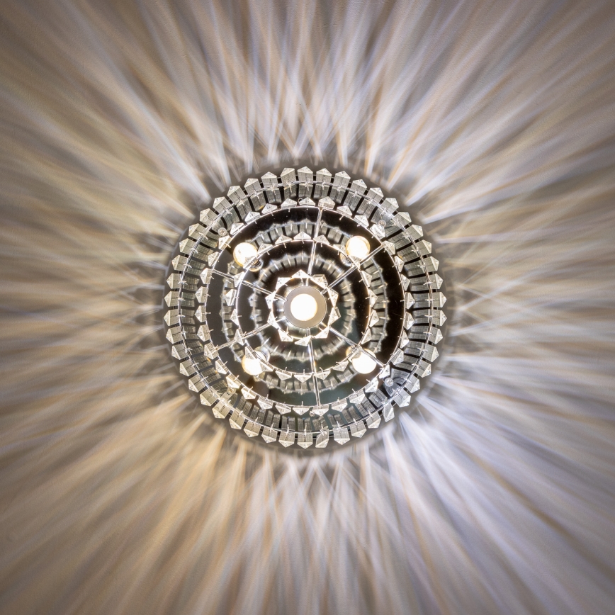 Brilagi - LED Crystal ceiling light MOZART 5xE14/40W/230V shiny chrome