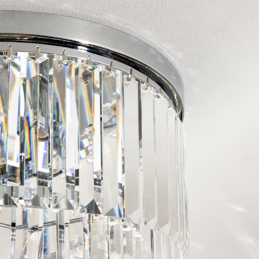 Brilagi - LED Crystal ceiling light MOZART 5xE14/40W/230V shiny chrome