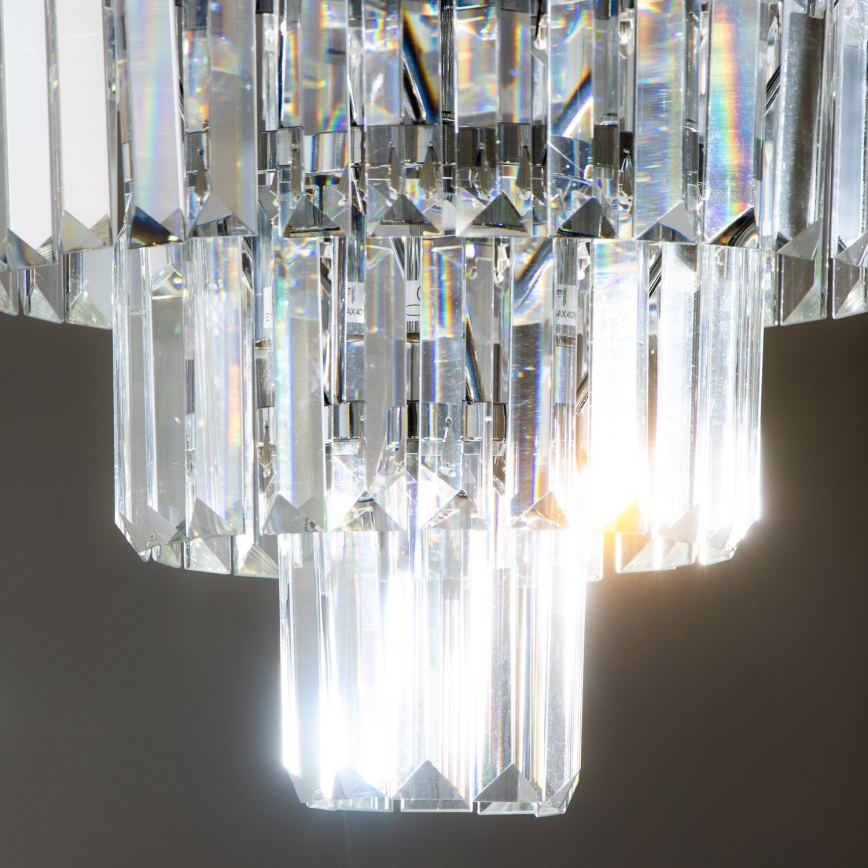 Brilagi - LED Crystal ceiling light MOZART 5xE14/40W/230V shiny chrome
