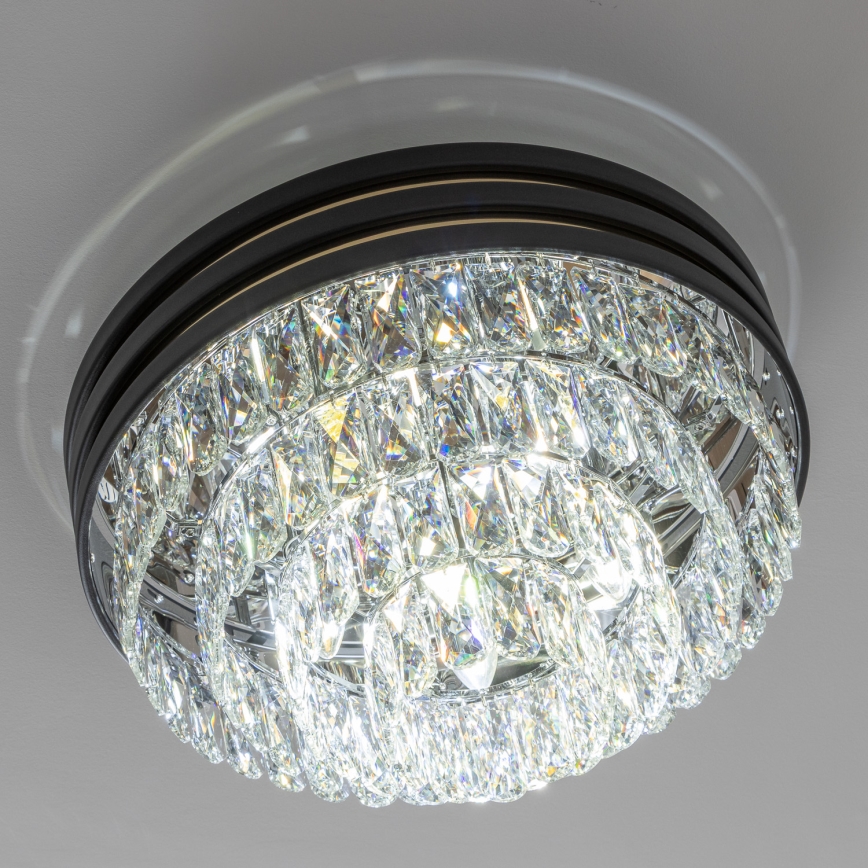Brilagi - LED Crystal ceiling light VELURE 5xE14/40W/230V black