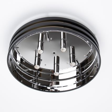 Brilagi - LED Crystal ceiling light VELURE 5xE14/40W/230V black