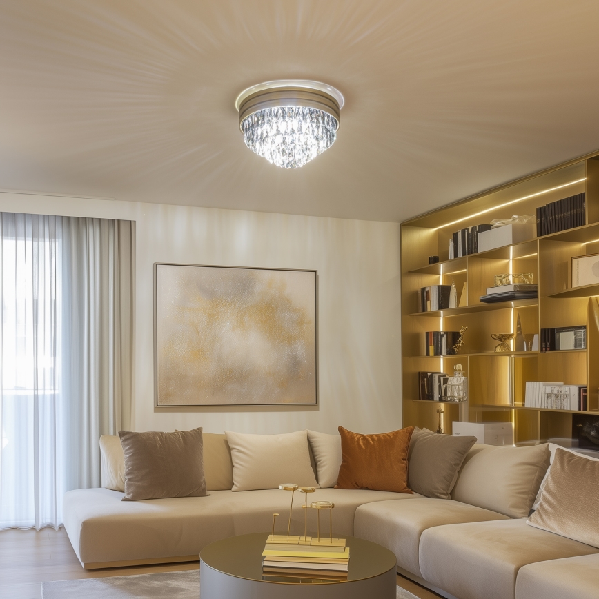 Brilagi - LED Crystal ceiling light VELURE 5xE14/40W/230V gold