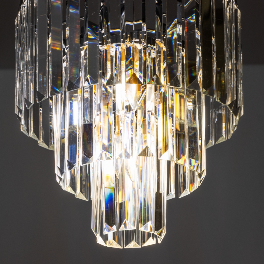 Brilagi - LED Crystal chandelier on a chain MOZART 4xE14/40W/230V shiny chrome