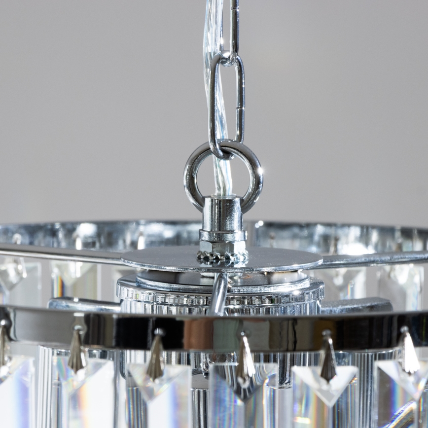 Brilagi - LED Crystal chandelier on a chain MOZART 4xE14/40W/230V shiny chrome