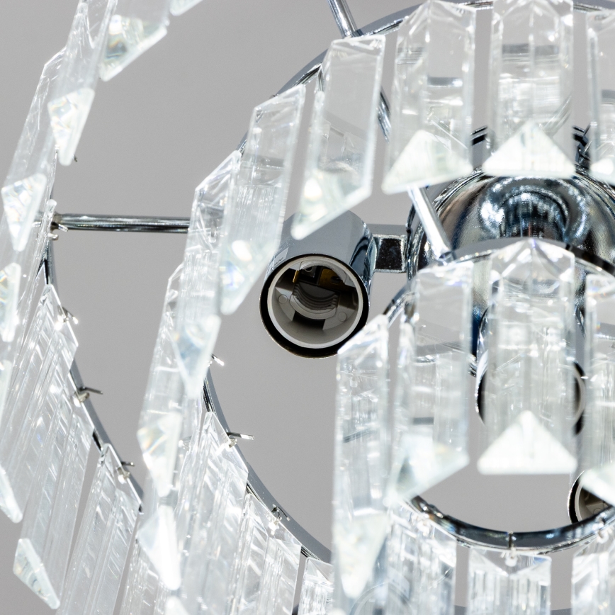 Brilagi - LED Crystal chandelier on a chain MOZART 4xE14/40W/230V shiny chrome