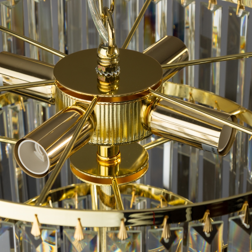 Brilagi - LED Crystal chandelier on a chain MOZART 5xE14/40W/230V gold