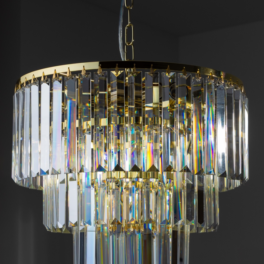 Brilagi - LED Crystal chandelier on a chain MOZART 5xE14/40W/230V gold
