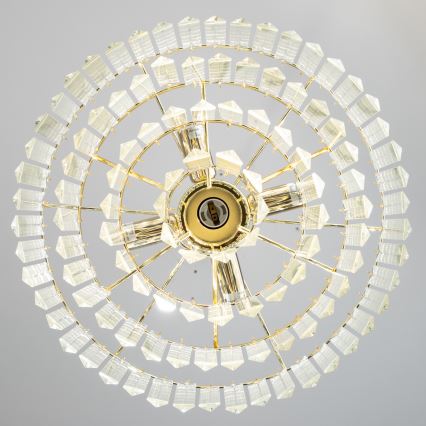 Brilagi - LED Crystal chandelier on a chain MOZART 5xE14/40W/230V gold