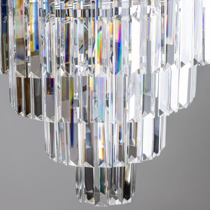 Brilagi - LED Crystal chandelier on a chain MOZART 5xE14/40W/230V shiny chrome