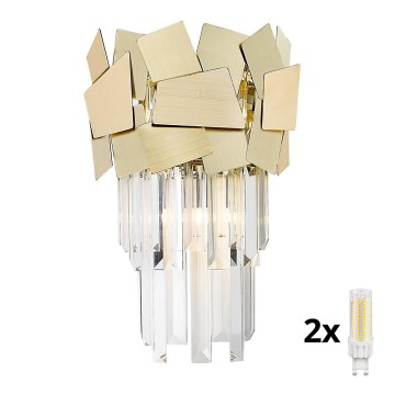 Brilagi - LED Crystal wall light MIRAGE 2xG9/42W/230V