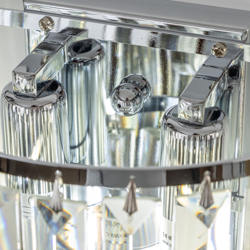 Brilagi - LED Crystal wall light MOZART 2xE14/40W/230V shiny chrome