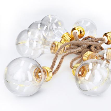Brilagi - LED Decorative String Lights, 10 LEDs / 3xAA, 1.8 m, warm white