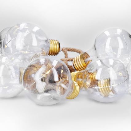 Brilagi - LED Decorative String Lights, 10 LEDs / 3xAA, 1.8 m, warm white