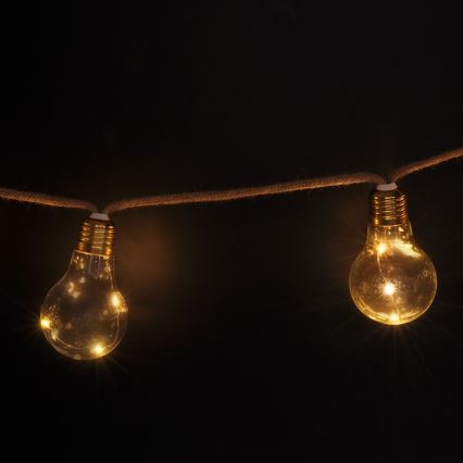 Brilagi - LED Decorative String Lights, 10 LEDs / 3xAA, 1.8 m, warm white
