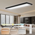 Brilagi - LED Dimmable bathroom ceiling light FRAME SMART LED/50W/230V 30x120 cm 3000-6000K IP44 black + remote control