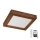 Brilagi - LED Dimmable bathroom ceiling light WOODY FRAME LED/24W/230V oak cherry 30x30 cm 3000-6000K IP44 + remote control