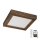 Brilagi - LED Dimmable bathroom ceiling light WOODY FRAME LED/24W/230V oak walnut 30x30 cm 3000-6000K IP44 + remote control