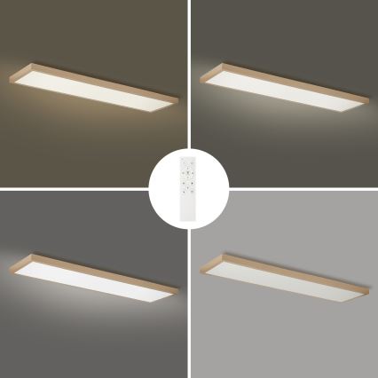 Brilagi - FRAME SMART Dimmable LED Bathroom Ceiling Light LED/50W/230V 120x30 cm 3000-6000K IP44 Beige + Remote Control
