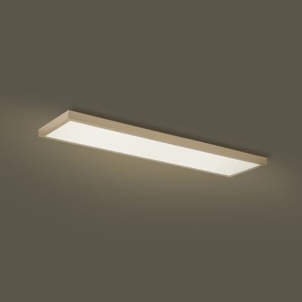 Brilagi - FRAME SMART Dimmable LED Bathroom Ceiling Light LED/50W/230V 120x30 cm 3000-6000K IP44 Beige + Remote Control
