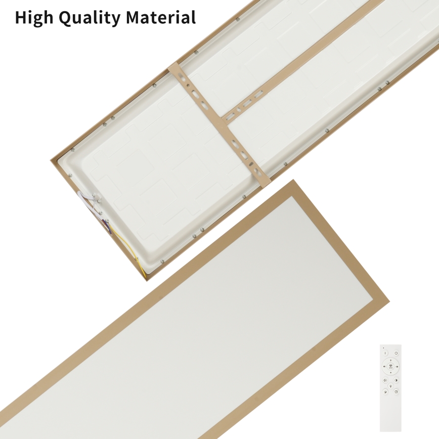 Brilagi - FRAME SMART Dimmable LED Bathroom Ceiling Light LED/50W/230V 120x30 cm 3000-6000K IP44 Beige + Remote Control