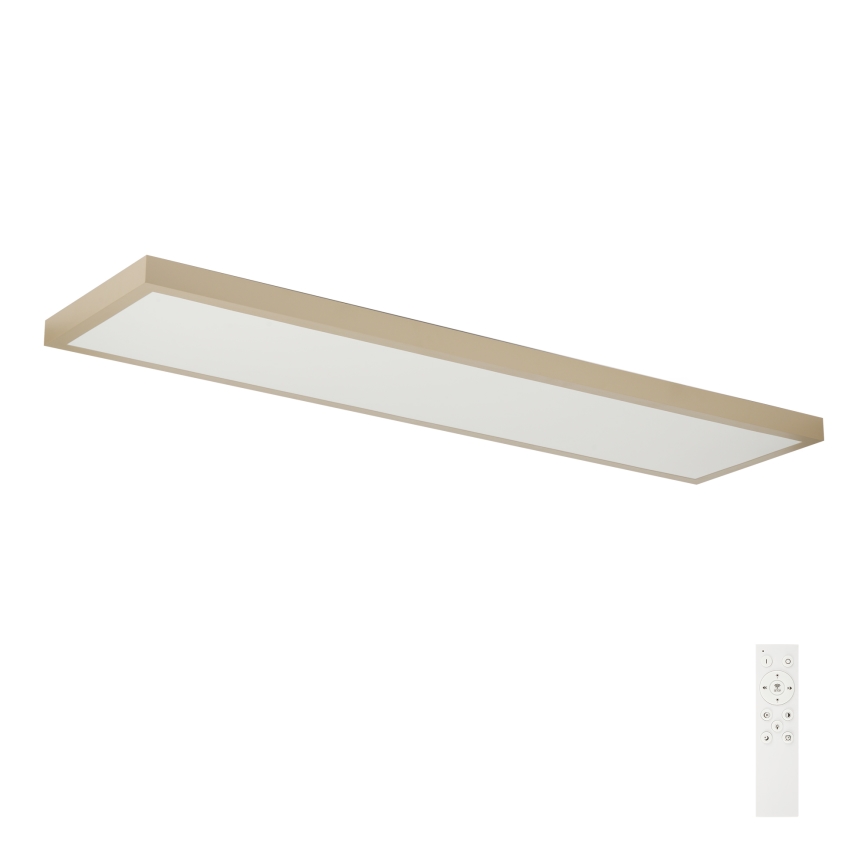 Brilagi - FRAME SMART Dimmable LED Bathroom Ceiling Light LED/50W/230V 120x30 cm 3000-6000K IP44 Beige + Remote Control