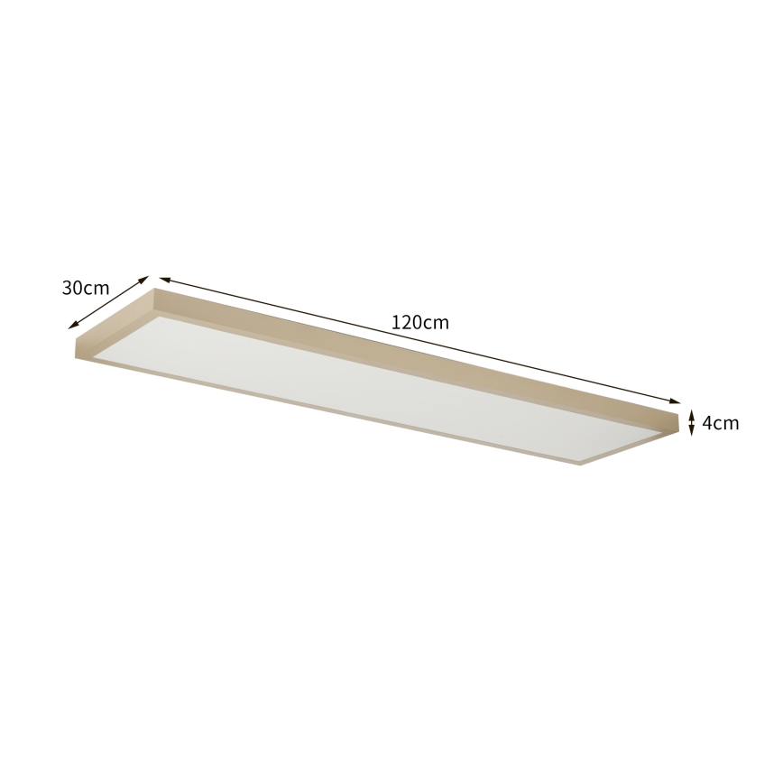 Brilagi - FRAME SMART Dimmable LED Bathroom Ceiling Light LED/50W/230V 120x30 cm 3000-6000K IP44 Beige + Remote Control