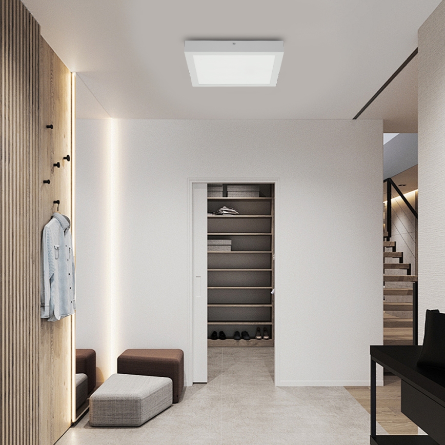 Brilagi - LED Dimmable bathroom ceiling light FRAME SMART LED/24W/230V 30x30 cm 3000-6000K IP44 white + remote control