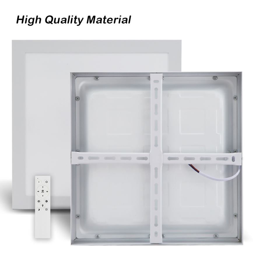 Brilagi - LED Dimmable bathroom ceiling light FRAME SMART LED/24W/230V 30x30 cm 3000-6000K IP44 white + remote control