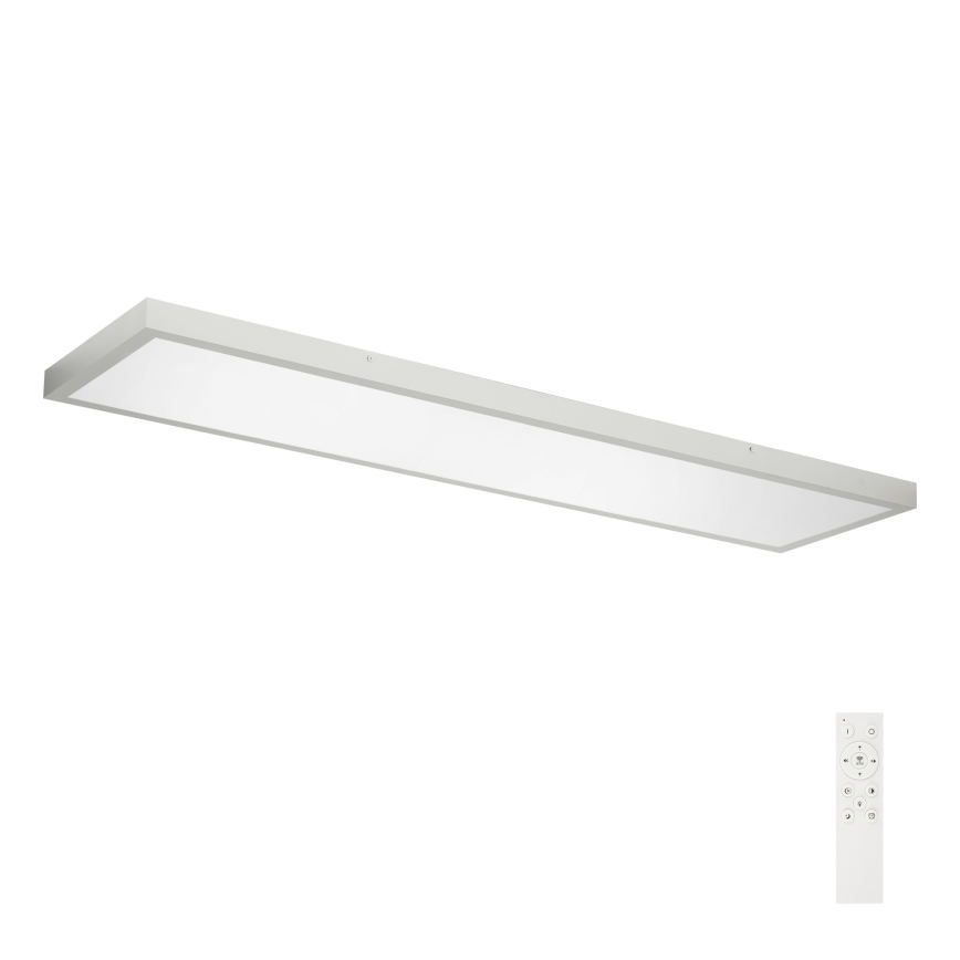Brilagi - LED Dimmable bathroom ceiling light FRAME SMART LED/50W/230V 120x30 cm 3000-6000K IP44 silver + remote control