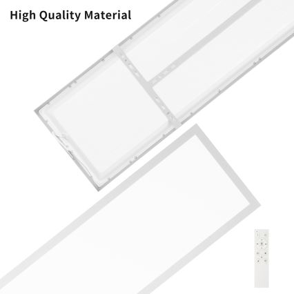 Brilagi - LED Dimmable bathroom ceiling light FRAME SMART LED/50W/230V 120x30 cm 3000-6000K IP44 silver + remote control
